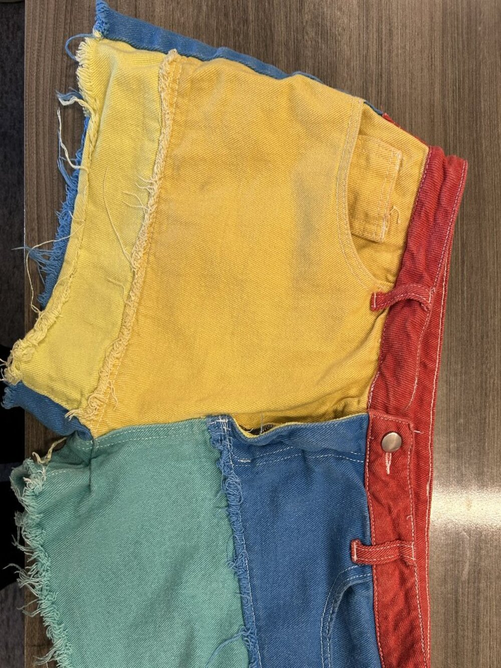 XL Patched Jean Shorts